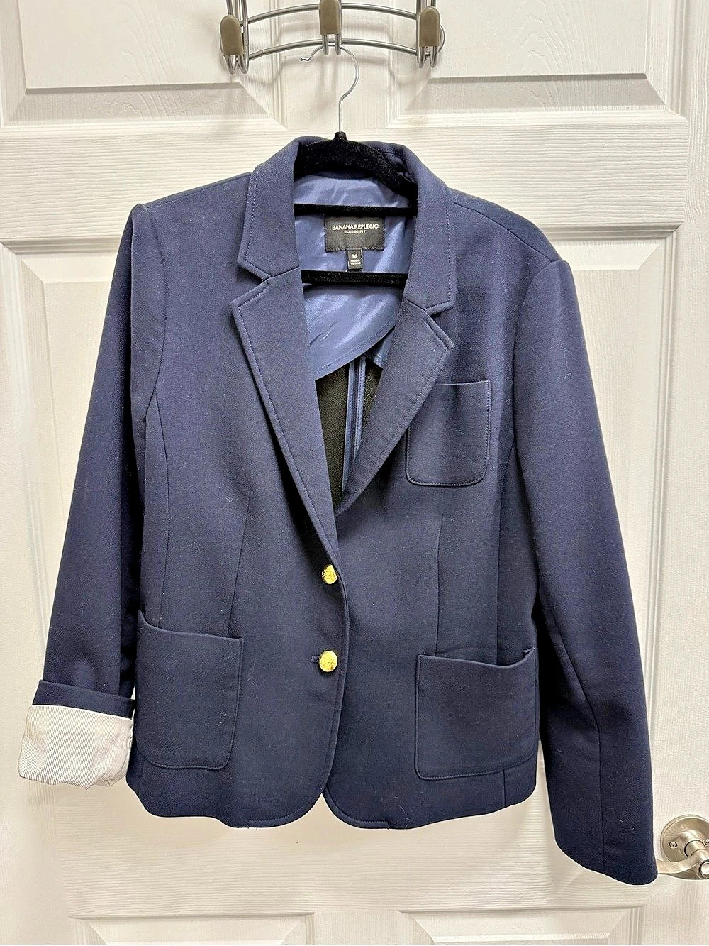 Banana Republic Classic Fit Navy Blue Blazer